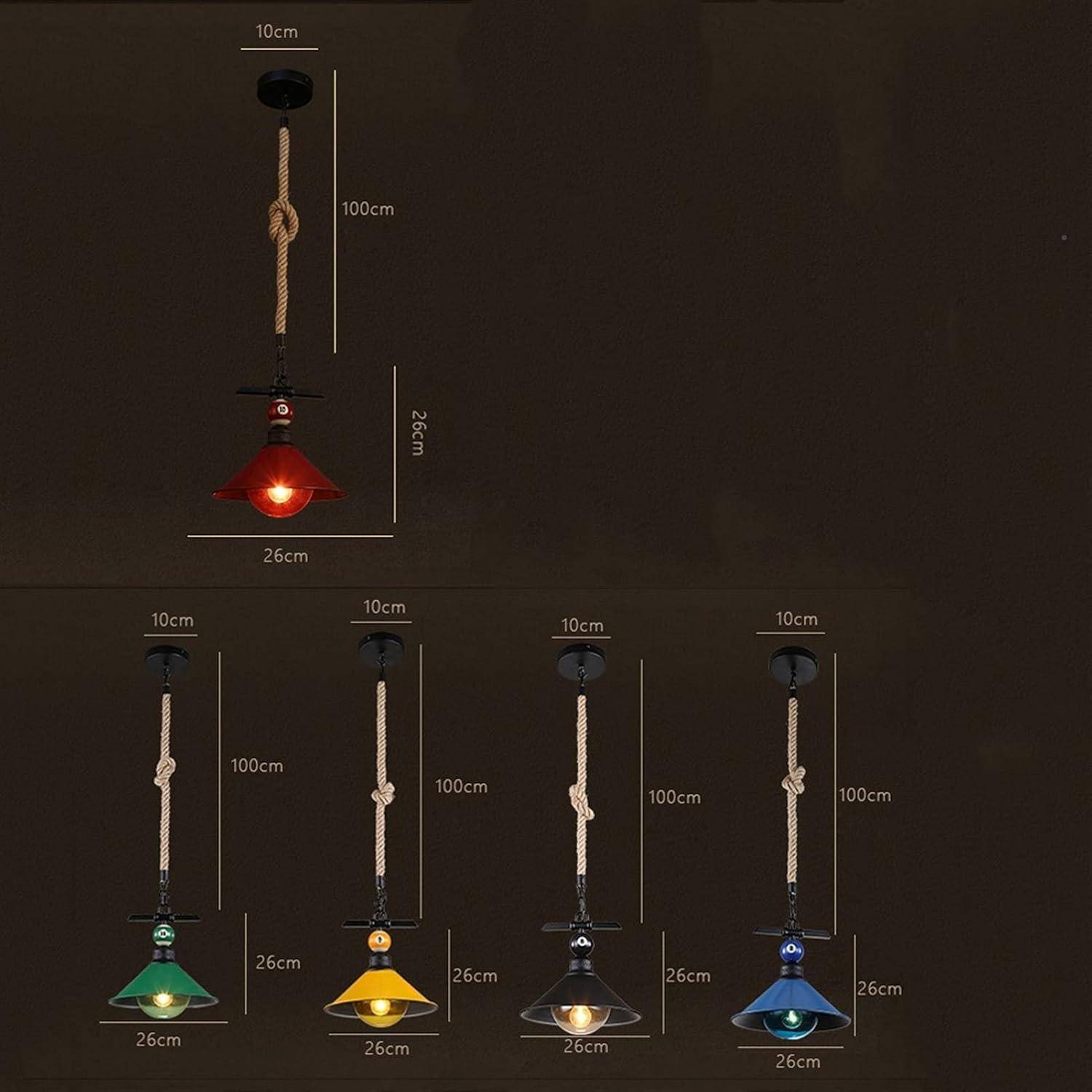 跨境中山灯具台球858厅吊灯麻复古绳顶灯装灯餐厅灯家复古风吊吸