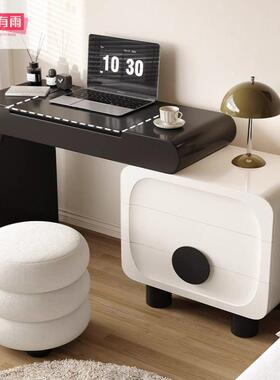 式极简实木烤漆熊猫梳妆台斗柜一意卧复古体小户型翻YMV室盖化妆