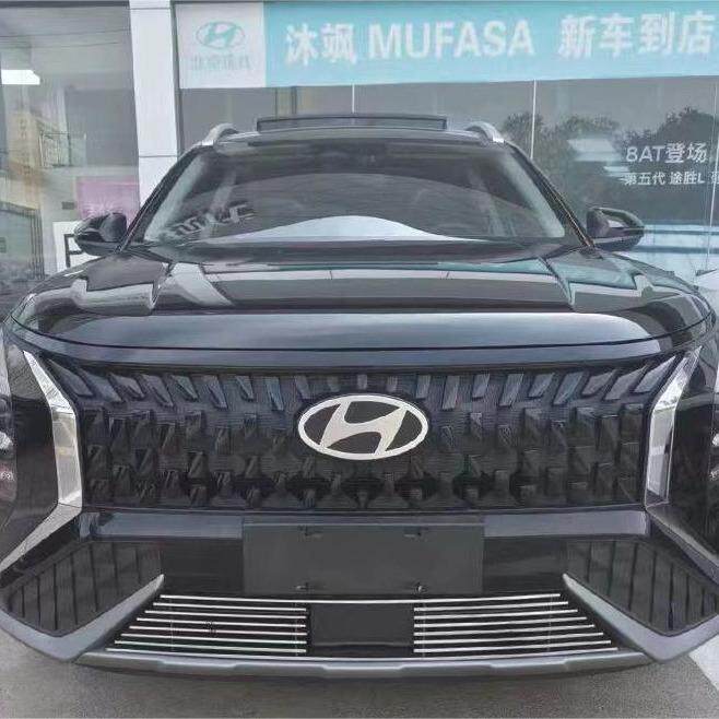 装X23款北京现代I35飒沐中网外观改装现代IX35配件专用饰条防虫网