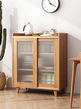 实木色台AL100875餐边柜小户型橱柜收纳柜家用厨房客储物柜直厅阳