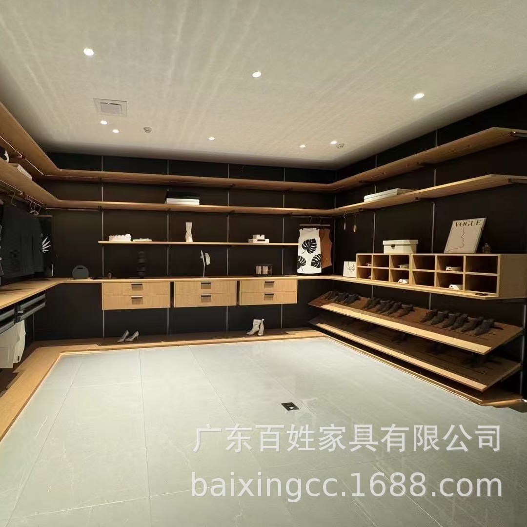 广州工厂全屋设计生产开放式衣帽间衣柜意式轻奢风一门到顶家用
