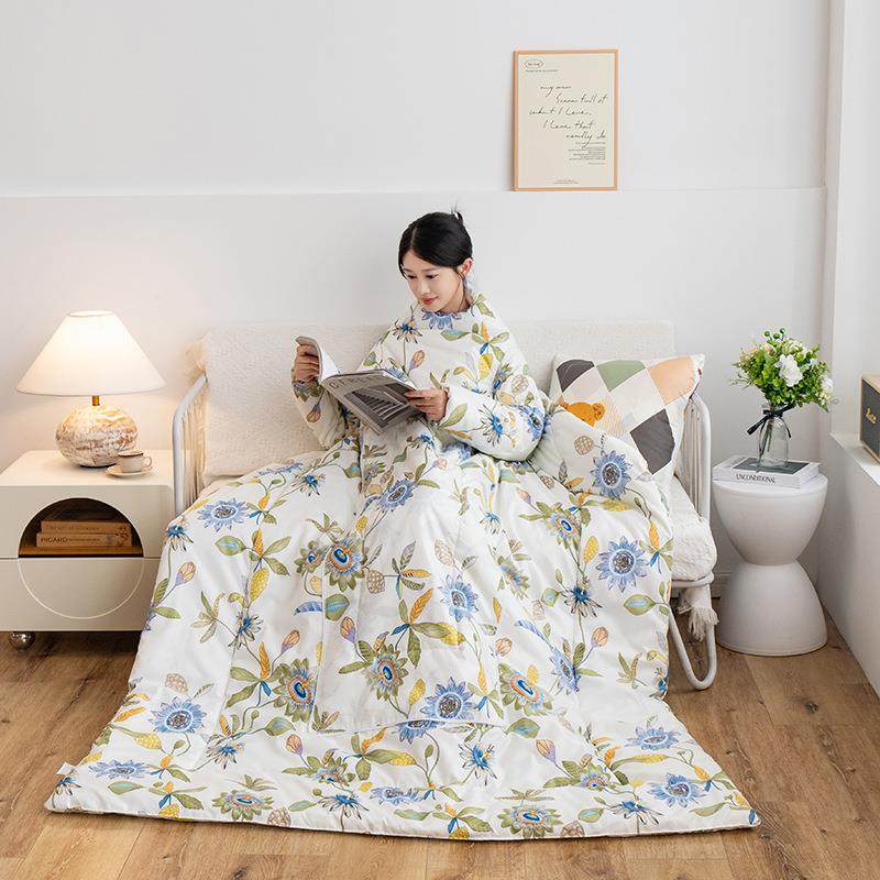 多功能懒人暖1抱枕被冬天加厚可式用带袖子保午睡车穿载2025两抱