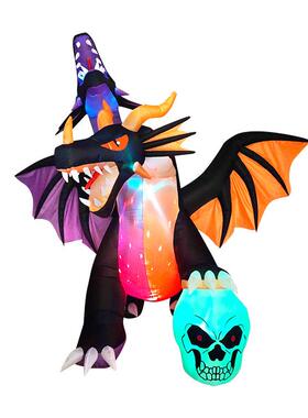 万ZOV圣节庭装院充气恐龙园场地置发光充气恐龙飞龙户外庭院饰布