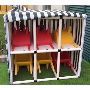 幼儿园CLT儿雨童户外大型收纳架玩具柜防布潮防物置架三轮车储物