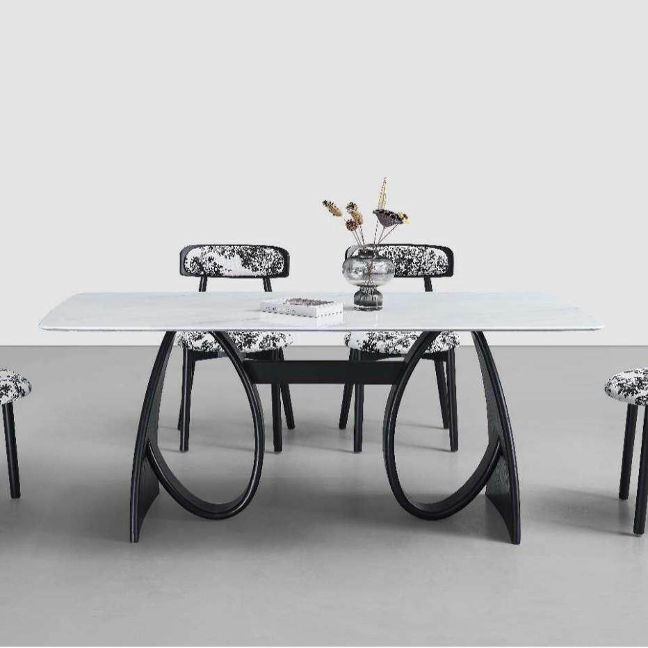 微晶石桌超椅埃神极餐简家用餐厅一四椅长方形202HIYEW45新款桌晶