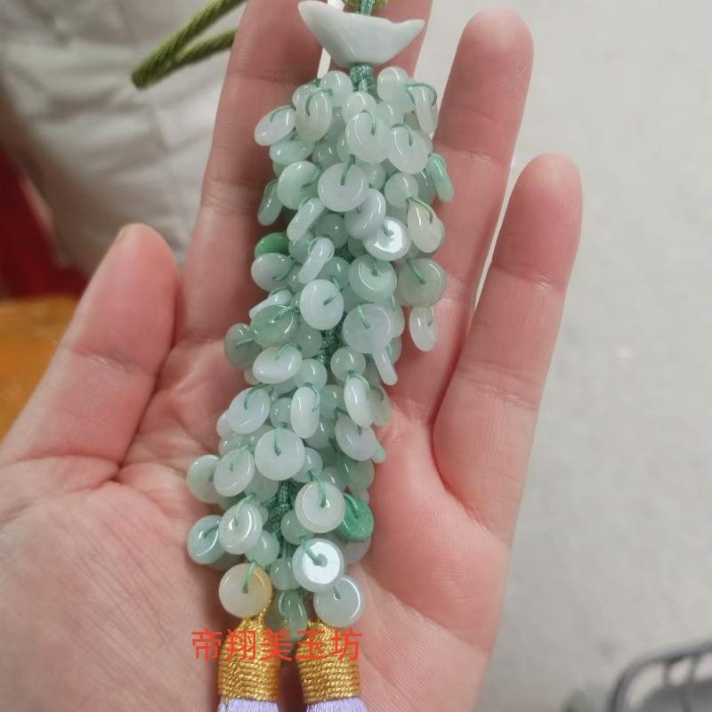 翠车挂安葫翡翠芦树叶平扣汽车KKL挂件吉祥车翡挂