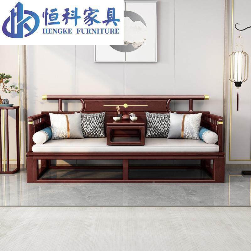 塌现代新实木罗汉沙发床现代中简约小户型客式厅推HK615#罗拉床炕