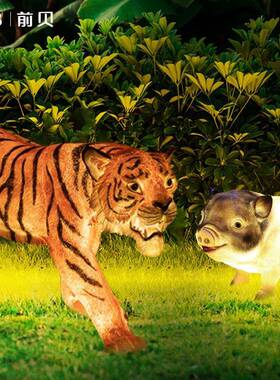 外十二生发狗光户动物灯雕塑仿真老虎兔鼠牛QB-84521羊马肖蛇龙亮