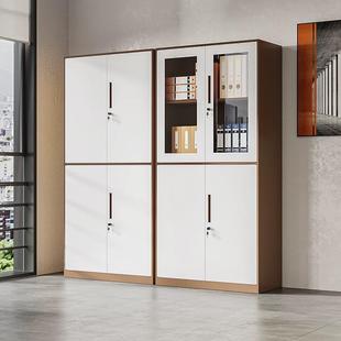 拆装文柜窄边办公室铁矮柜企业件单位财务室文件收纳料资皮KNQ存