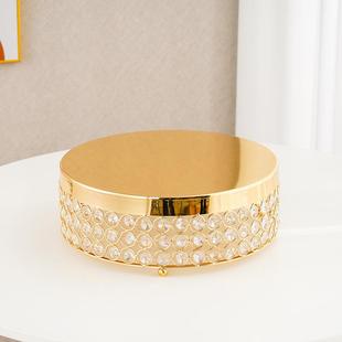 婚道具金属甜品QIW台铁蛋糕架派对镜庆面蛋糕托盘婚礼心摆点件艺