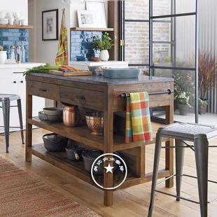 美式 木餐边柜做岛旧复古餐厅简约茶柜水碗柜TVI中台操作料理实台