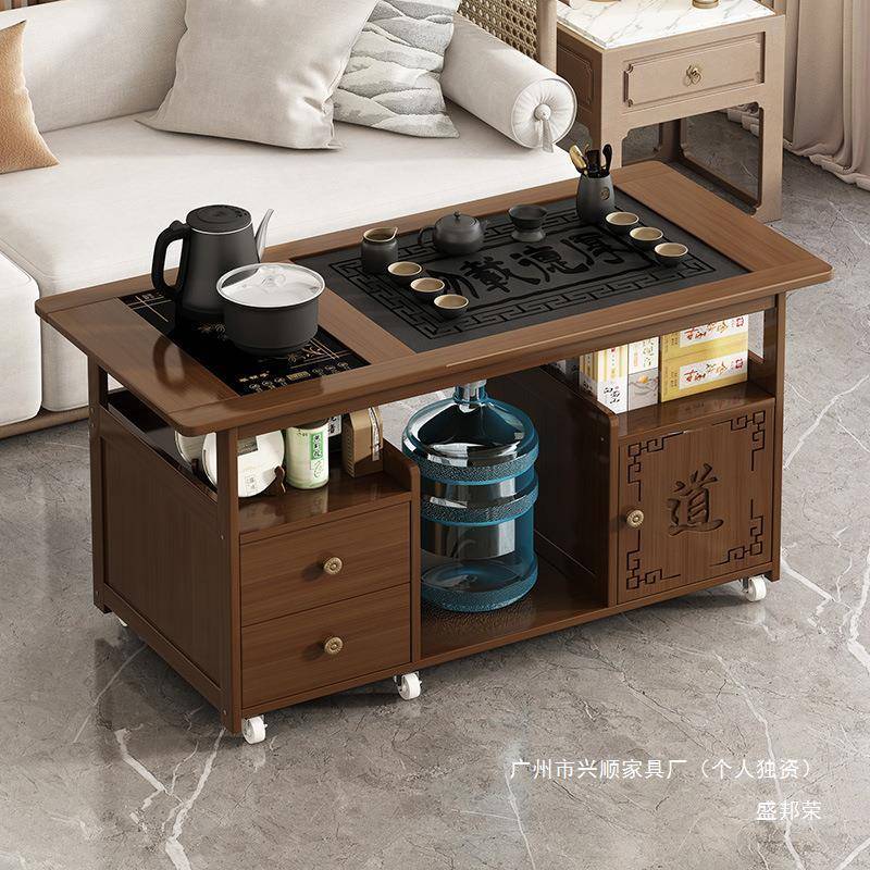 非茶桌家用小茶茶台茶茶车具套装烧水壶阳台实木一几体移动AL7700