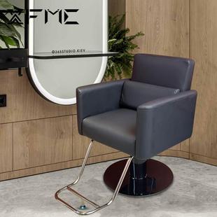 热卖 6038理发发店理发椅座椅网红美发廊专用剪发椅升降椅黑色烫