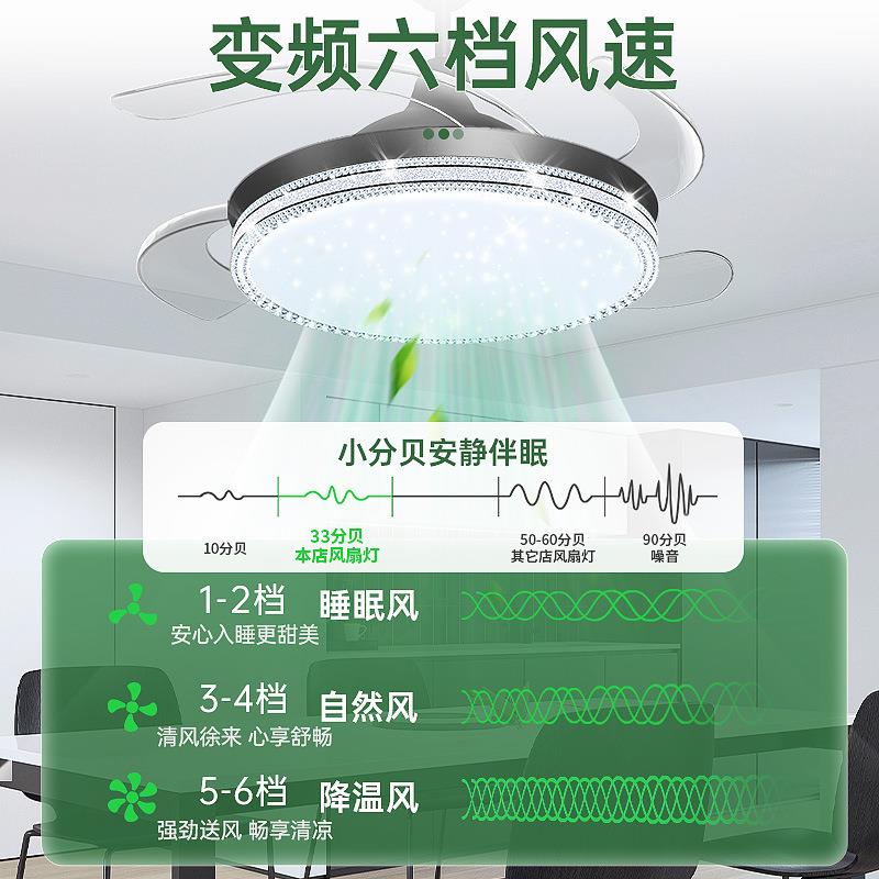 客厅形风扇隐灯现8616代简约大餐气饭厅厅家节能吊顶电用扇吊灯一