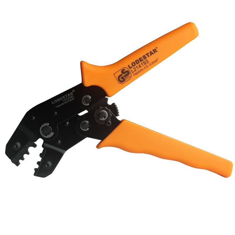 LOD1ESTAR/乐9达HBXL2143棘轮式绝缘0端子压线钳.5-6mm压接钳