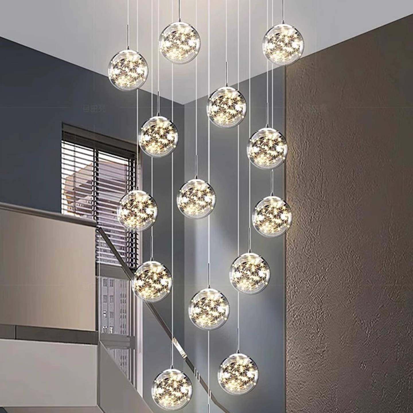 楼约间吊吊灯复式梯楼简loft公寓挑空客厅灯旋转中空楼梯788吊灯,家装灯饰光源,智能吊灯,淘宝优惠券,粉丝福利购,淘宝优惠卷