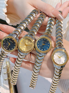 优雅复古小金表轻奢小众时尚高颜值女人学生气质百搭手表女款防水