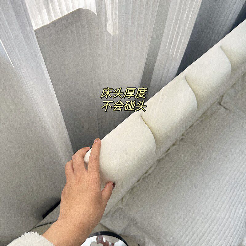 【奶油风】床头靠垫榻榻米靠背2024新款网红简约卧室床头软包定制