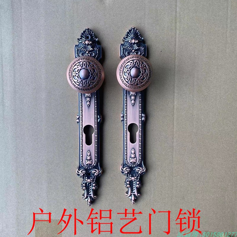 铝艺庭院大门球把手n户外铁艺围不锈钢大门圆形拉手欧式红古铜门