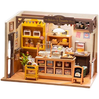 若来客迷你微缩模型ndiy小屋手工拼装小房子别墅玩具女孩子礼物