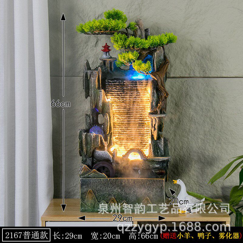 假山喷泉葫芦流水摆件循t环水鱼缸客厅办公室招财落地装饰景观礼
