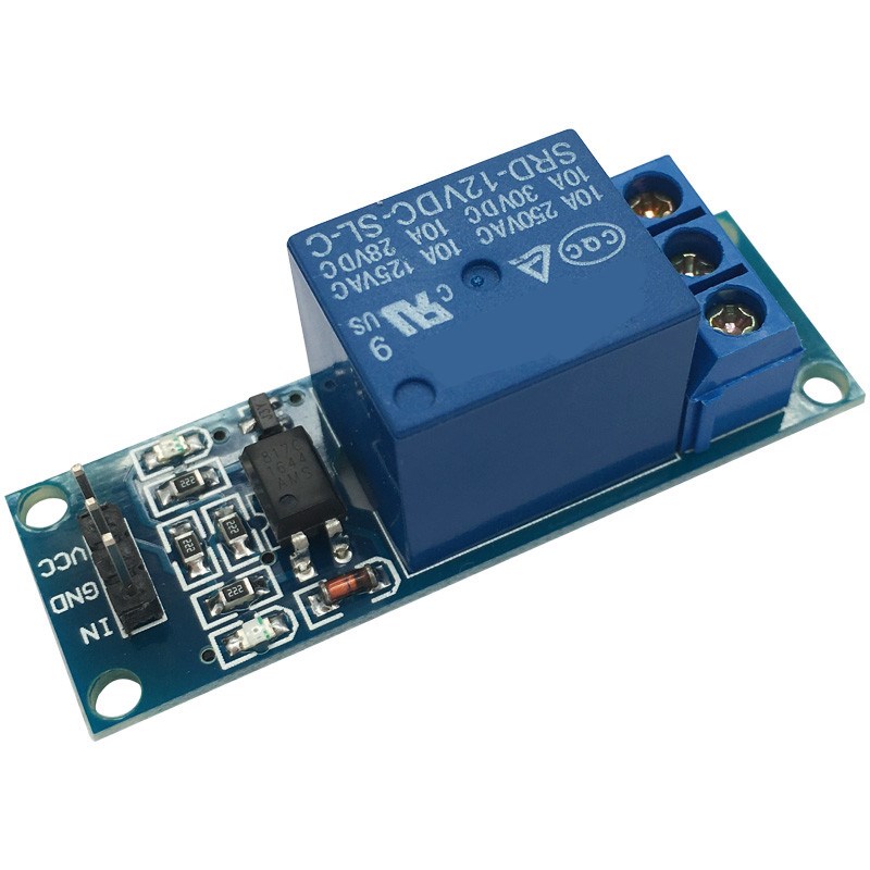 1路低电平继电器模块带光耦隔离5V12V24V继电器开关带指示灯