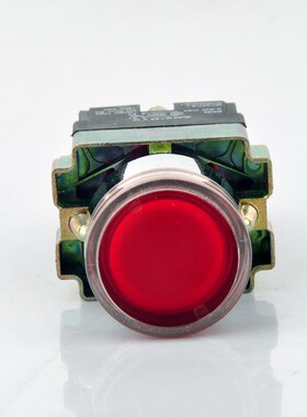 平头自锁自复位按钮开关带灯ZB2-BE102C 红色常闭绿色常开10A