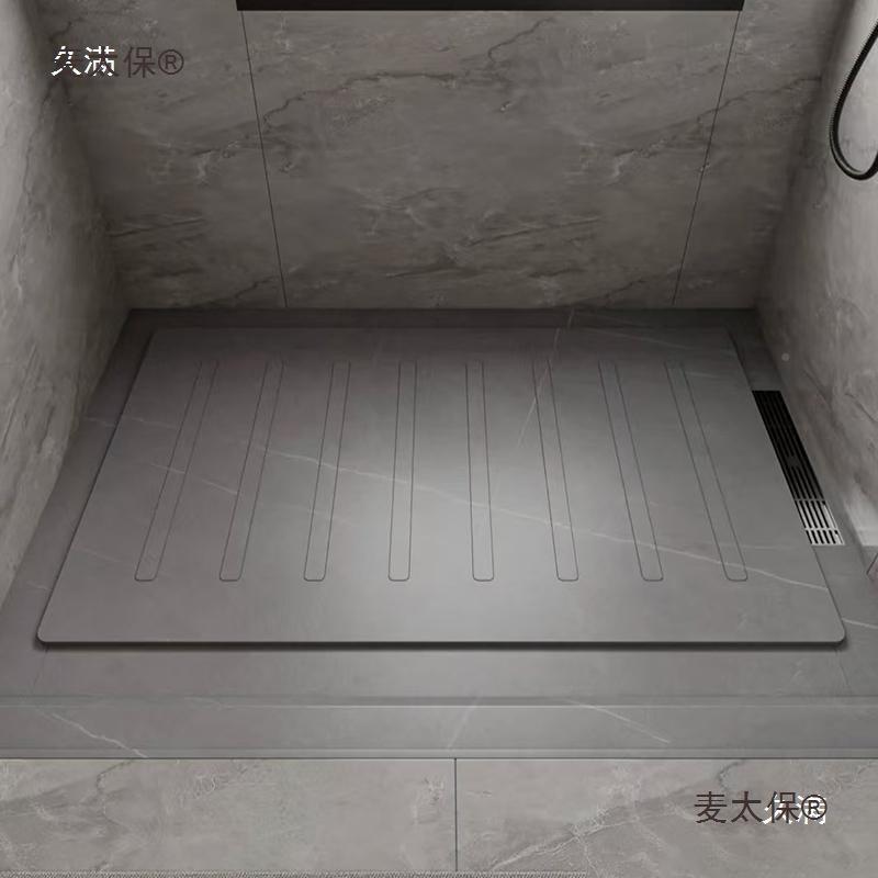生淋浴房防滑地板麦太保石下沉式卫间石板拉槽脚踏浴底座麦室岩太