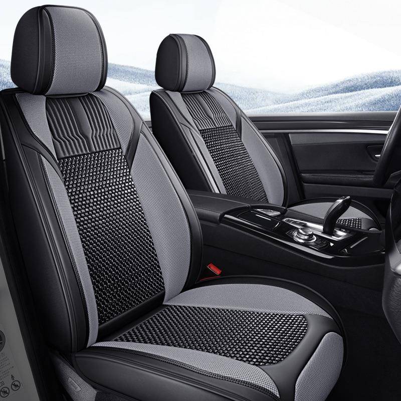 透皮气汽车冰丝坐垫四季用新款通革夏季全包全皮座椅JQZ套车包围