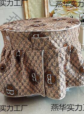 夹棉形餐布桌罩圆桌罩烤天火罩桌冬取暖tfgfg$*&桌布圆形电炉罩圆