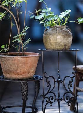 院双园艺层单欧式铸铁花架子厅落KPH地式盆庭景架置客物创意阳台