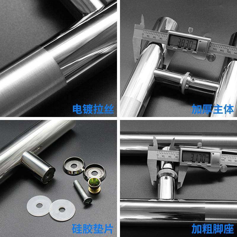 玻璃拉手门把手璃加厚不锈无品牌/钢拉手门扶手钢门化玻木门无框