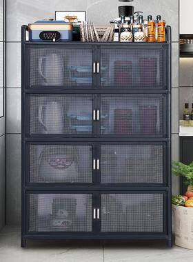 铝合农LYS金收纳柜置用物柜储物纱柜茶水柜家橱柜网透气村菜柜金