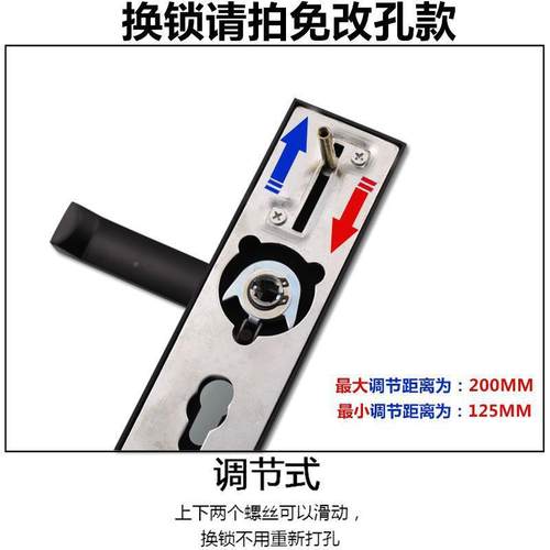 门锁家用无品牌/实木门通用金色静音免门锁室内孔型卧室房间改门