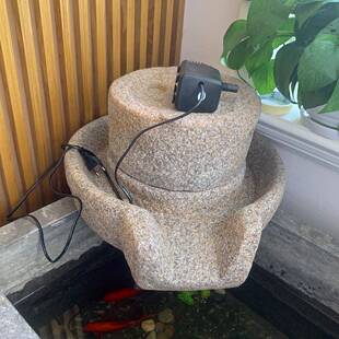 石人GCK造磨盘假山流摆件环水景水观庭循院花园布置造景民宿院子