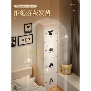 5O头QM简易衣架落地防尘卧室床柜186挂衣架一体衣架小帽衣柜收纳