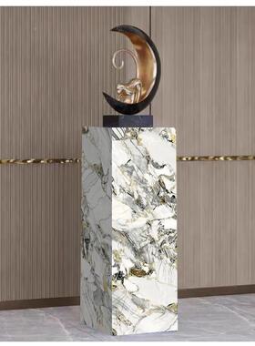 岩板花架轻奢厅落地NMW式客视旁酒店关置物架玄展示台摆电件底座