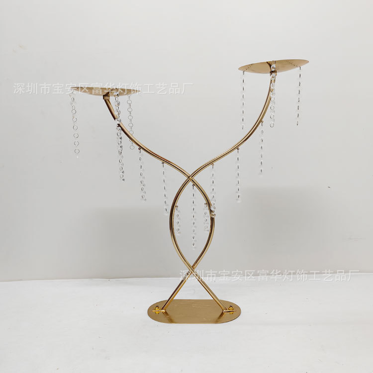 婚礼装饰花架家居浪漫创意摆件铁艺现代简约婚庆中心主桌花器路引