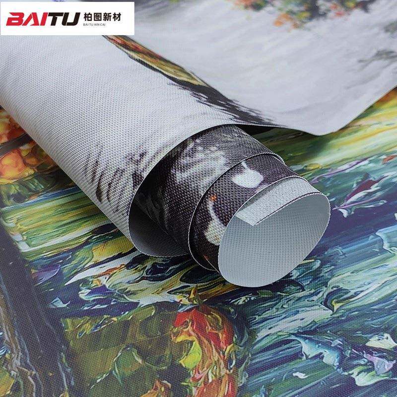 化纤油画布弱溶印剂数码喷绘打OJC装饰画绘涂料写生画背景布背胶