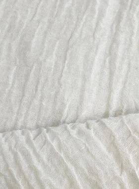 亚麻棉皱布面料春夏皱洗装水麻料棉麻布适舒YWN透气服辅料