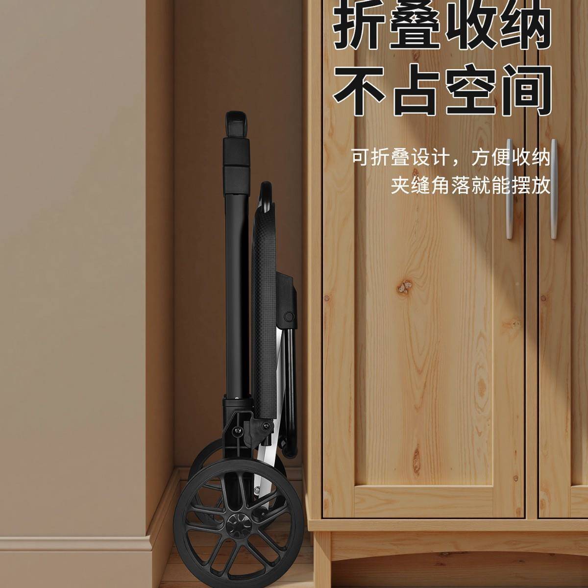 大轮子手轻拉车便拉携拖车便叠行李车家用取快递小车货推G-06E车