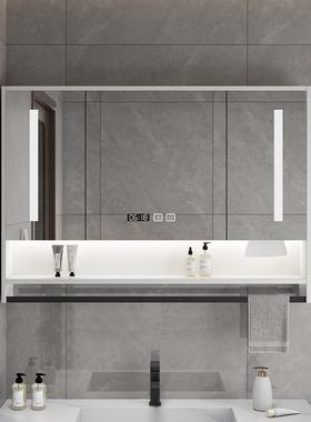 智浴能室ZG-69138镜挂墙体式带背光灯防雾卫生间镜子置物架单独收