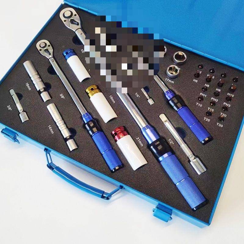 3件高FMA精度预火置公可调汽修轮胎花3塞自行车扭力斤力矩扳手工