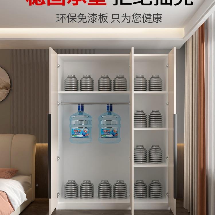 出实木衣柜家用室简易组装童床边双儿门储LNC物柜小户型租房卧用