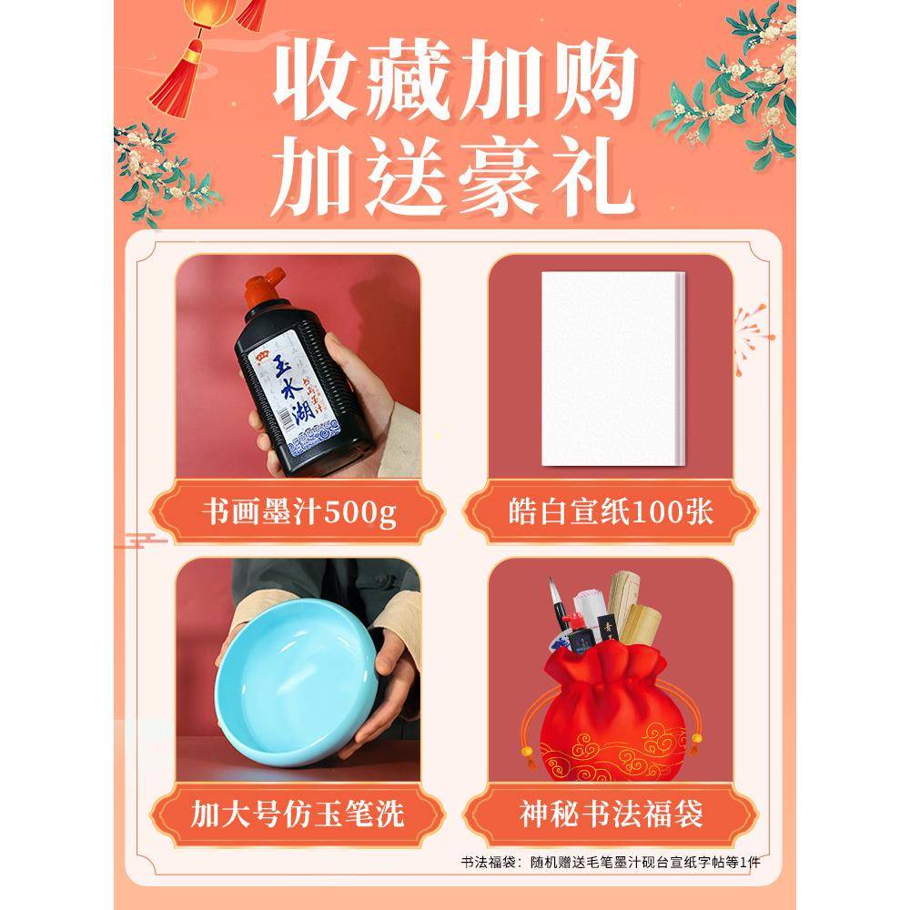 文房四宝套装毛笔书笔法练专用全套墨纸初学者59602294入门成砚人