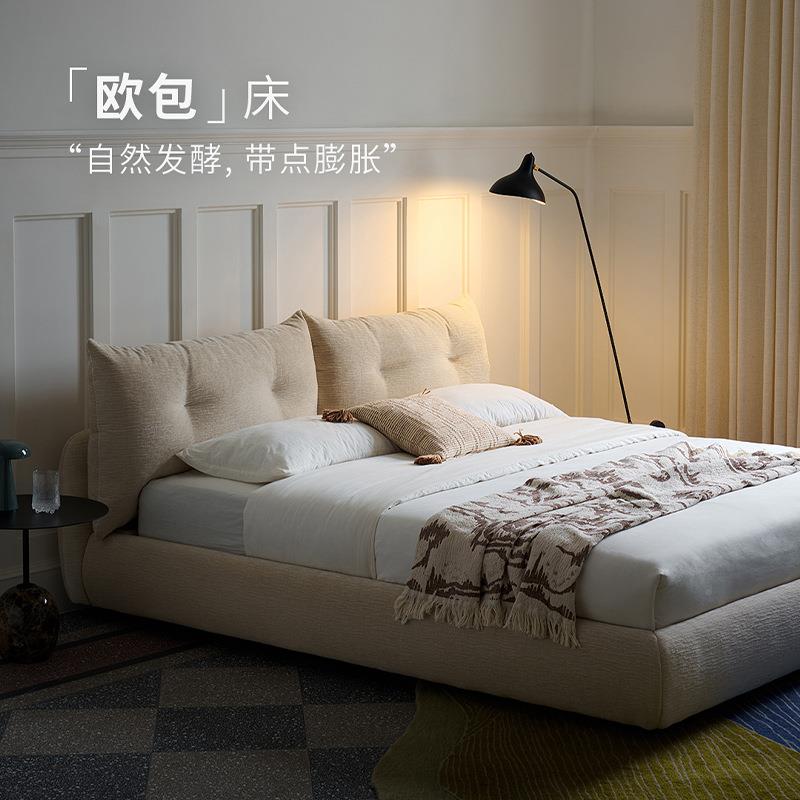 莫语/欧包布软床欧包布艺法式奶油风室双人卧包艺床可拆洗落地主