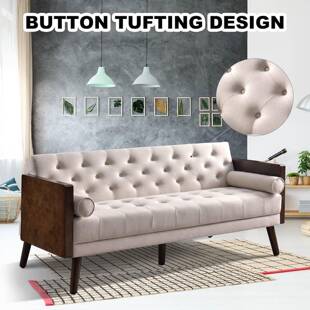 沙床,可转换的BBY2合21座睡沙椅发配有发个抱枕软绒天鹅绒折叠沙