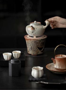 宜茶室茶话围炉碳煮smcs-tlt茶炉火炉套装煮器泡陶瓷侧把烧水茶壶