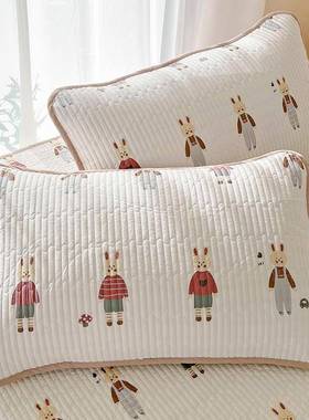 四季通床用双面纯全单棉OBR盖单件夹棉绗缝棉榻榻米床三件套防滑