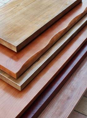 厂家直销实木桌8松板餐饮办松公木桌面5公AL631529分公分木板原木